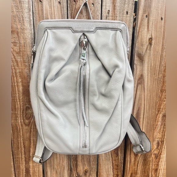 Aimee Kestenberg grey leather backpack - Picture 1 of 9
